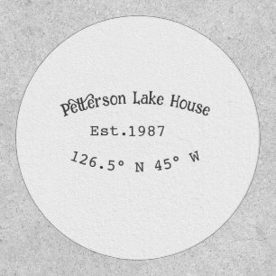 Lake house ets. Date year custom coordinates add n Patch
