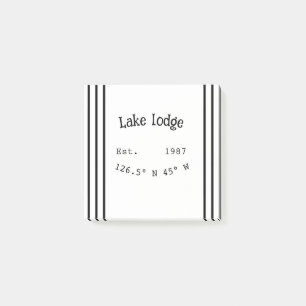 Lake house ets. Date year custom coordinates add n Post-it Notes