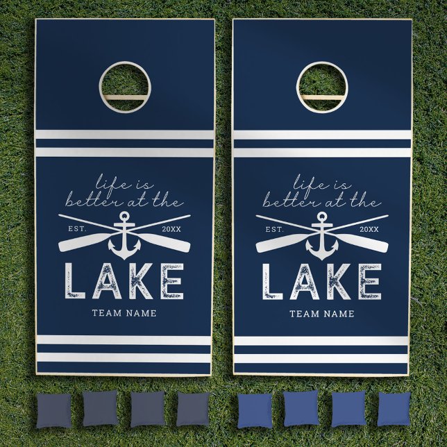 Lake House Family Name Cornhole Set (Creator Uploaded)