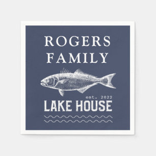 Lake House Family Name Napkins