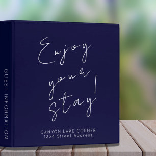 Lake House Guest Information 3 Ring Binder