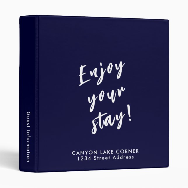 Lake House Guest Information Binder (Front/Spine)