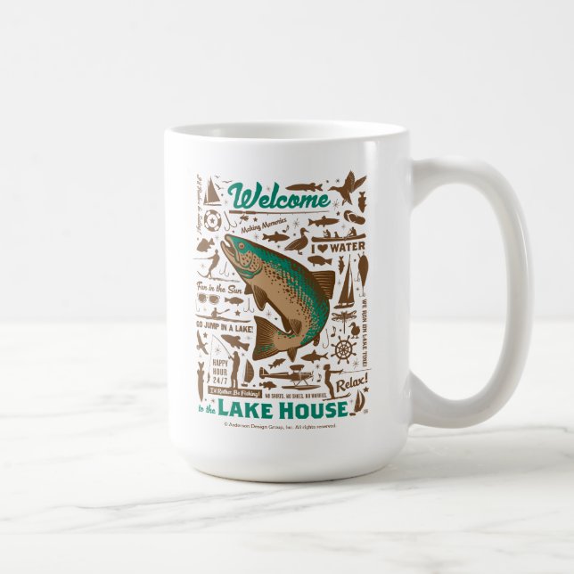 Lake House Pattern Coffee Mug (Right)