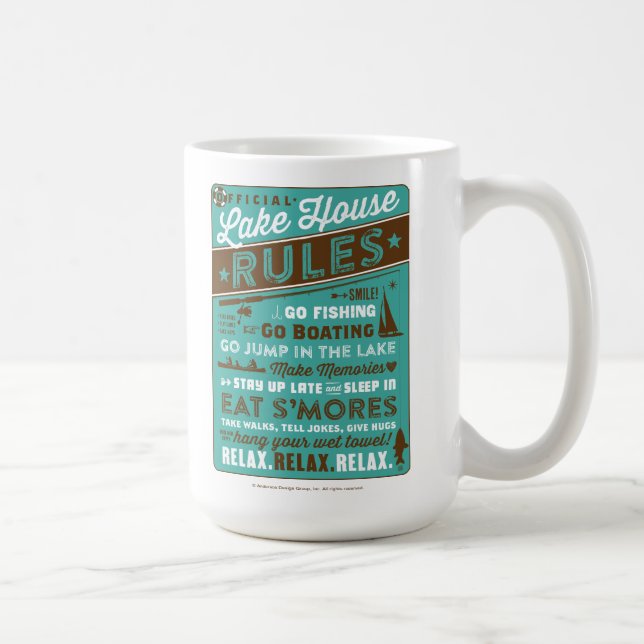 Lake House Rules Coffee Mug (Right)
