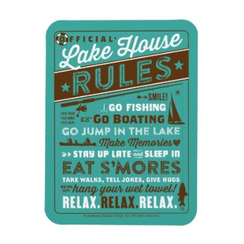 Lake House Rules Magnet by AndersonDesignGroup at Zazzle