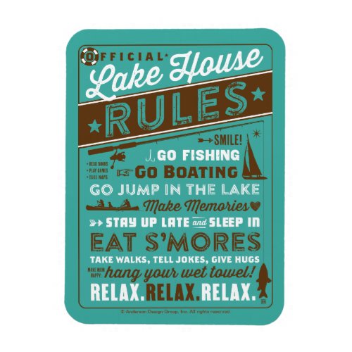 Lake House Rules Magnet