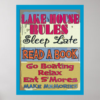 Lake House Rules Sign