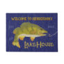 Lake House Rustic Nautical Bass Fish Personalized Doormat