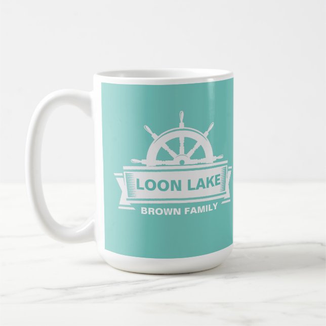 Lake House steering wheel boat Coffee Mug (Left)