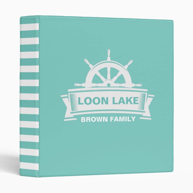 Lake House steering wheel Family Name 3 Ring Binder (Front/Spine)