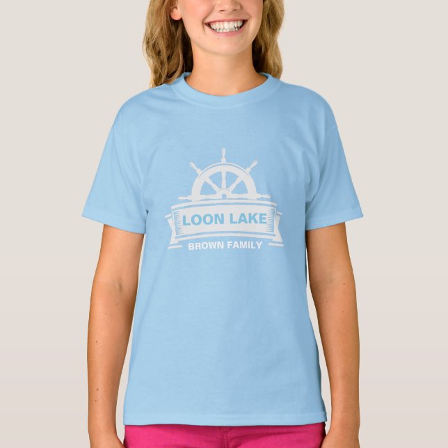 Lake House steering wheel Family Name T-Shirt (Front)