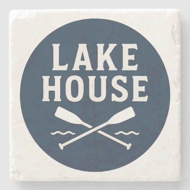 Lake House  Stone Coaster (Front)