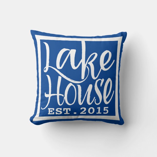 Lake House Throw Pillow (Front)