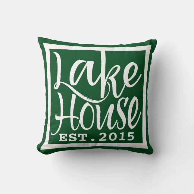 Lake House Throw Pillow (Front)