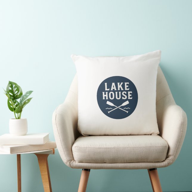 Lake House Throw Pillow (Chair)