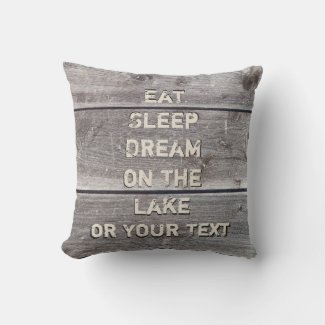 Lake House Throw Pillows with Your Text