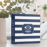 Lake House Vacation Rental Guest Information 3 Ring Binder<br><div class="desc">Our lakeside chic binder is perfect for sharing and organizing guest information for your vacation rental, lake house or cottage. Design features our Lake House canoe paddles logo against classic navy blue and white stripes, with "welcome to the lake house" and your year established in the center. Personalize the spine...</div>
