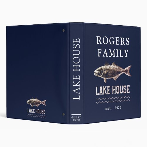 Lake House Vacation Rental Guest Information 3 Ring Binder