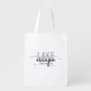 Lake House Vacation Rental - Reusable Grocery Bag
