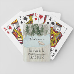 Lake House Vacation Rental Welcome Playing Cards