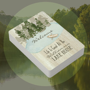 Lake House Vacation Rental Welcome Poker Cards