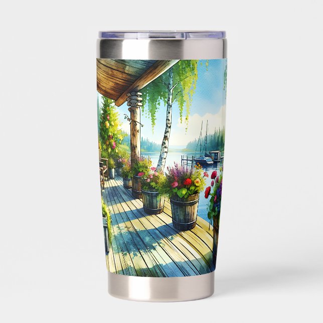Lake House View | Deck over looking the Bay Insulated Tumbler (Front)