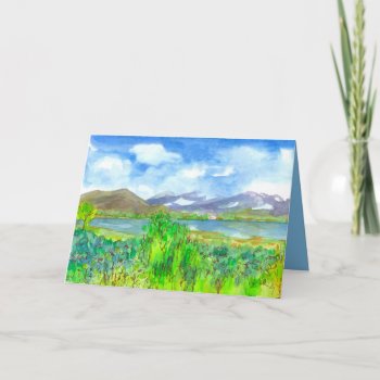 Lake House Watercolor Happy Birthday Card by CountryGarden at Zazzle