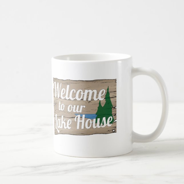 lake house welcome coffee mug (Right)