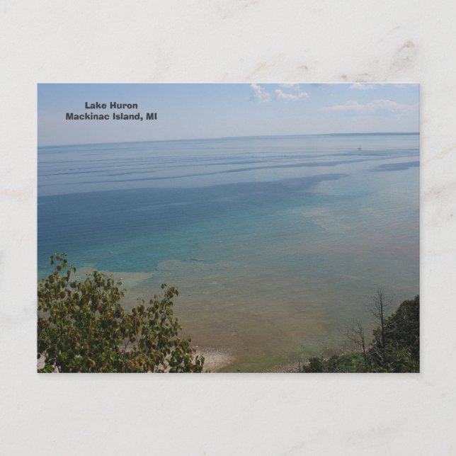 Lake Huron at Mackinac Island, MI Postcard (Front)