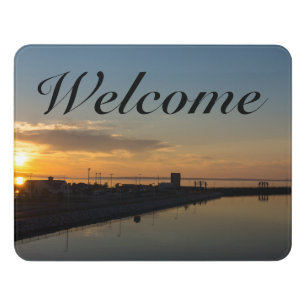 Lake Huron Golden Morning Door Sign