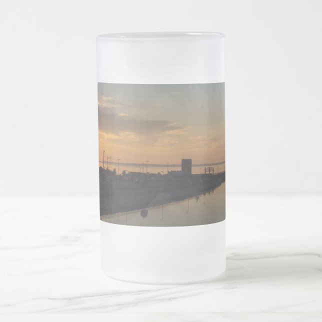 Lake Huron Golden Morning Frosted Mug (Center)