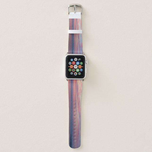 Lake Huron Pink Sunrise Apple Watch Band (Front)