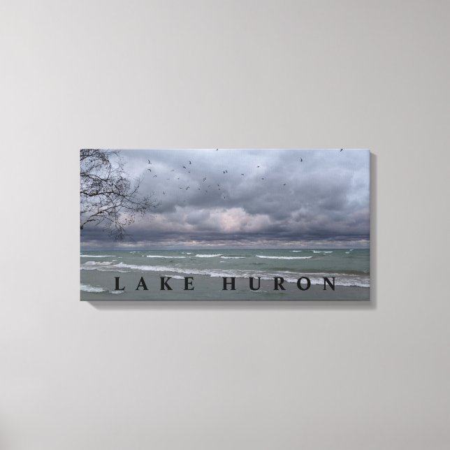Lake Huron Snow Squalls Canvas Print (Front)