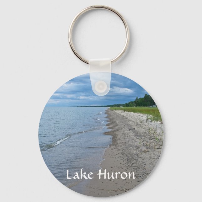 Lake Huron Summer Beach Keychain (Front)