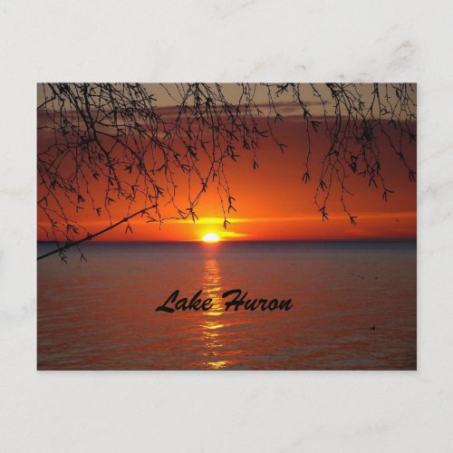 Lake Huron Sunset Postcard