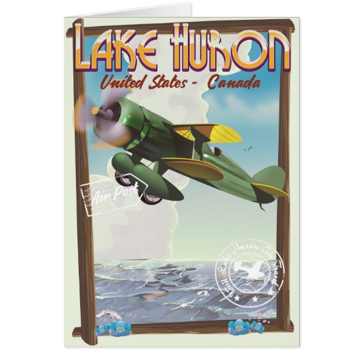 Lake Huron - USA - Canada Cards (Front)