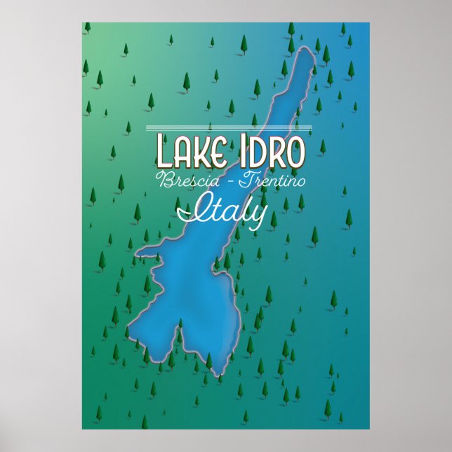 Lake Idro Italy travel poster (Front)