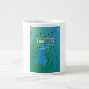 Lake Idro Italy travel poster Giant Coffee Mug