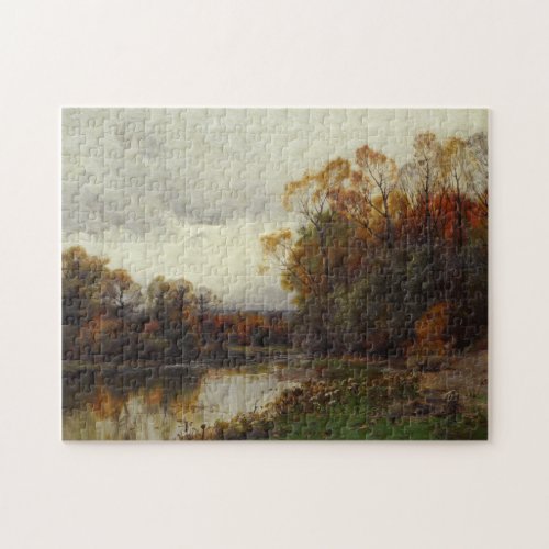 Lake in Autumn by Charles Harry Eaton Jigsaw Puzzle