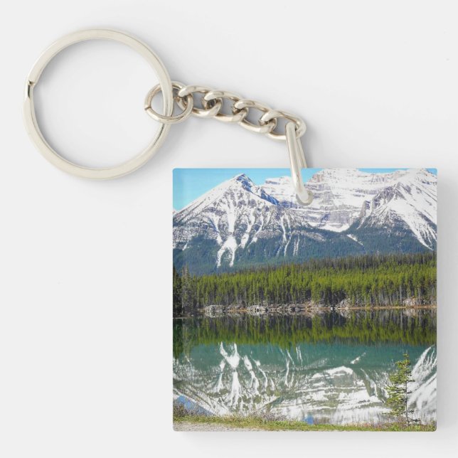 Lake in Banff, Alberta, Canada Keychain (Front)