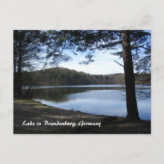 Lake in Brandenburg, Germany postcard