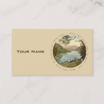 Lake In Kerry Ireland With Proverb Business Card by DigitalDreambuilder at Zazzle