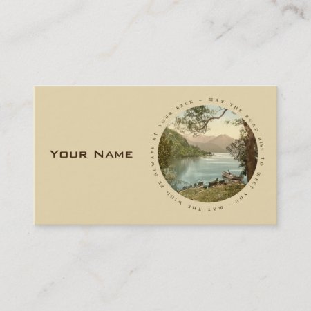 Lake In Kerry Ireland With Proverb Business Card