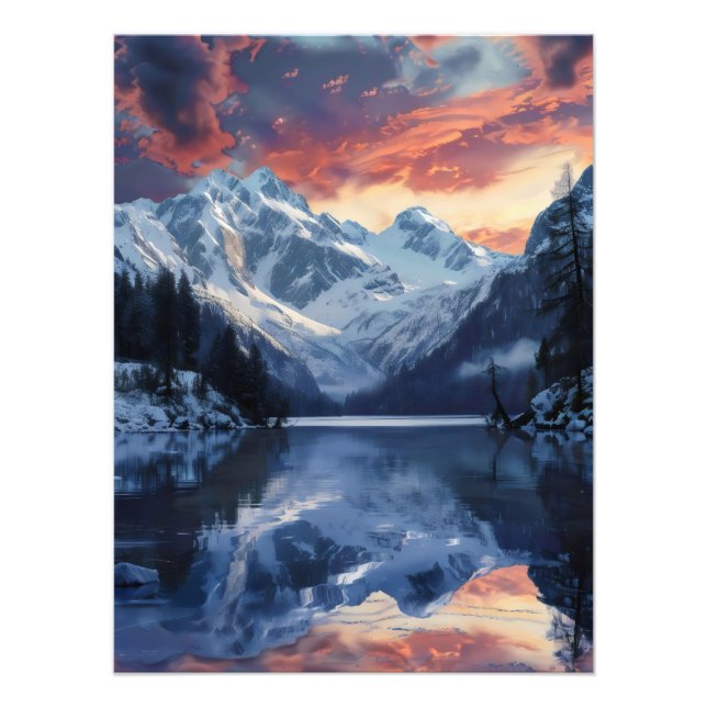 Lake in Mountains Photo Print (Front)