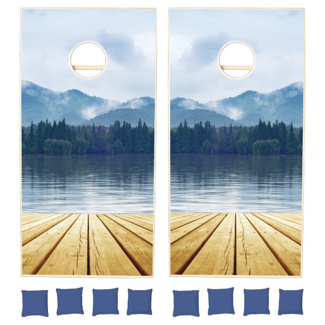Lake in the Mountains Cornhole Set (Set)