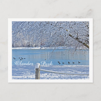 LAKE IN WINTER/OLANDER PARK, SYLVANIA, OH POSTCARD