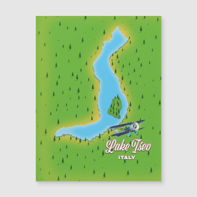 Lake Iseo Italy map (Front)