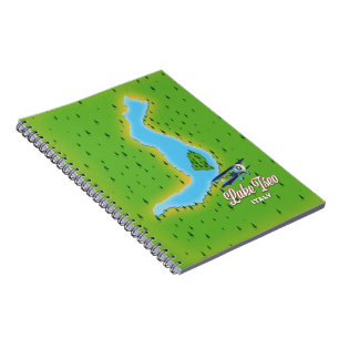 Lake Iseo Italy map Notebook