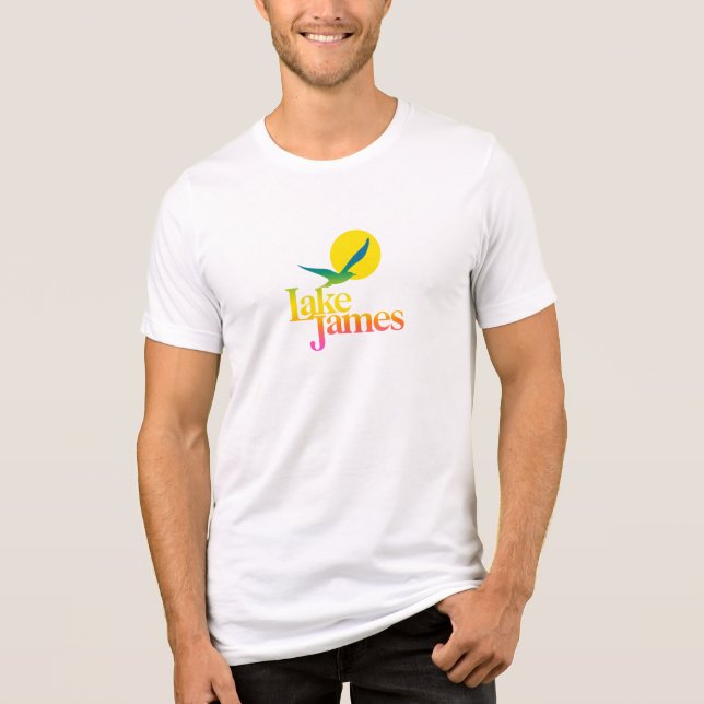Lake James Men's Retro Vibes T-Shirt Tri-Blend Shirt (Front)
