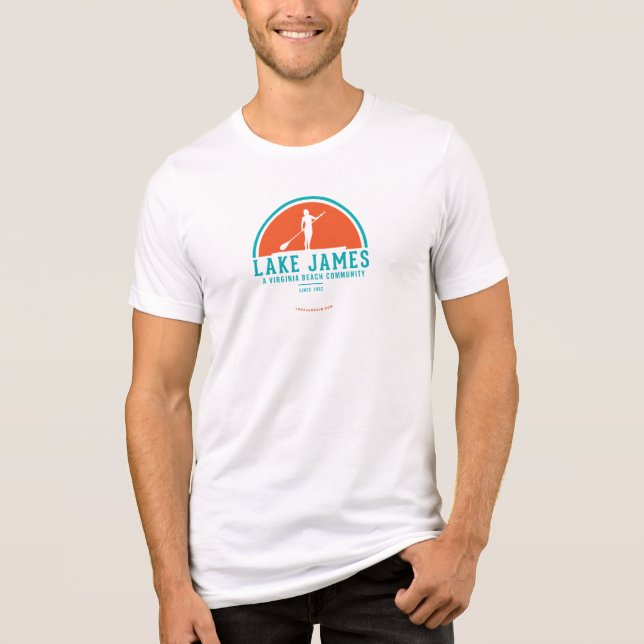 Lake James Men's Serene Summers T-Shirt Tri-Blend Shirt (Front)